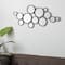 52" Black Contemporary Metal Wall Mirror Cluster
